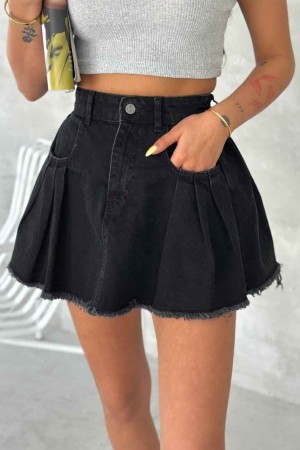 183916 TOPTAN SİYAH ETEK