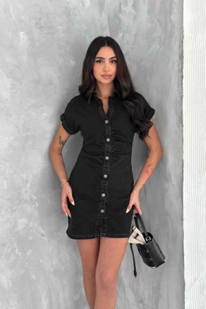 183920 TOPTAN SİYAH ELBİSE