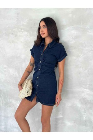 183921 TOPTAN MAVİ ELBİSE