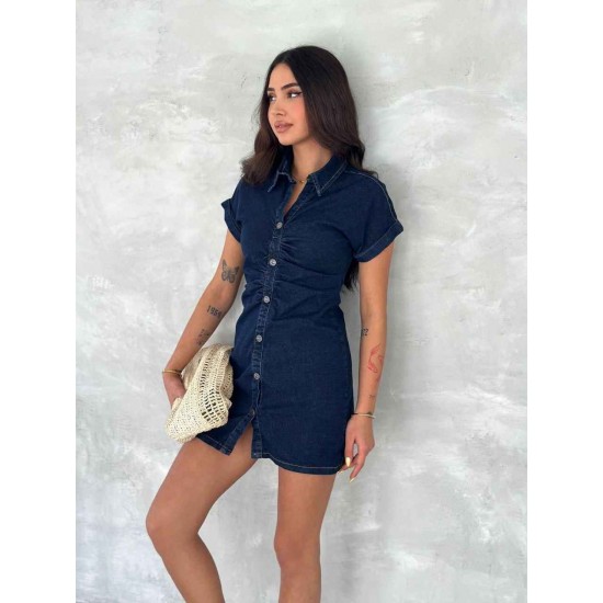 183921 TOPTAN MAVİ ELBİSE