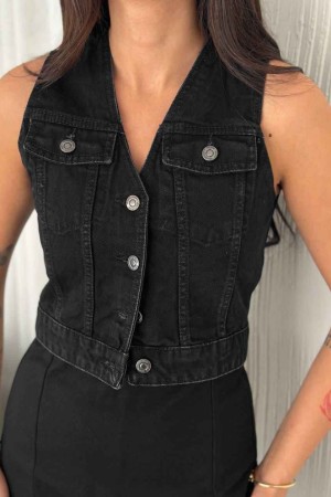 183922 TOPTAN SİYAH YELEK