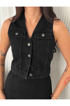 183922 TOPTAN SİYAH YELEK