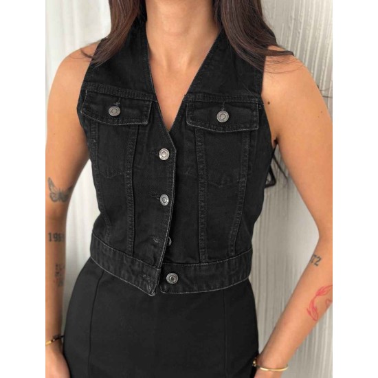 183922 TOPTAN SİYAH YELEK