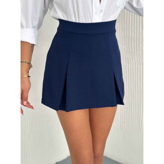 183930 Navy blue SHORT SKIRT