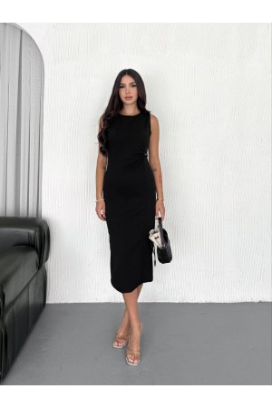 183941 TOPTAN SİYAH ELBİSE