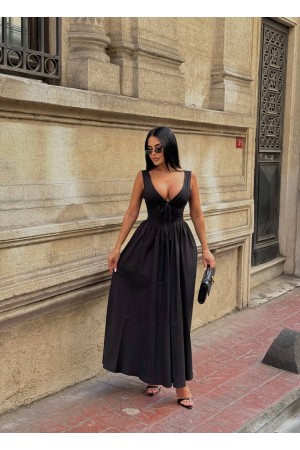 183979 TOPTAN SİYAH ELBİSE