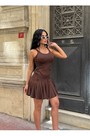 183989 TOPTAN KAHVE ELBİSE
