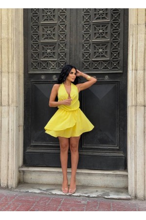 183993 TOPTAN SARI ELBİSE