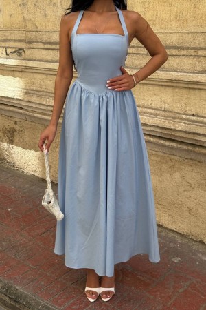 184004 bebe blue DRESS