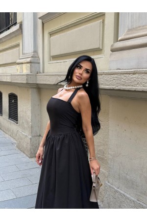 184006 TOPTAN SİYAH ELBİSE