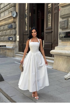 184008 TOPTAN BEYAZ ELBİSE