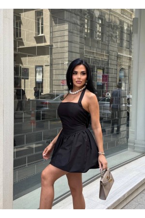 184010 TOPTAN SİYAH ELBİSE