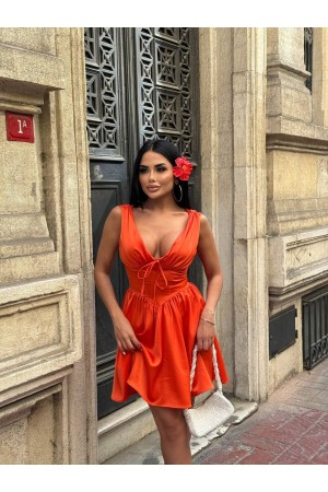 184019 TOPTAN KIRMIZI ELBİSE