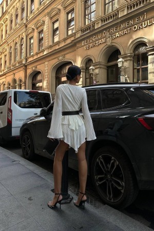 184023 TOPTAN BEYAZ ELBİSE