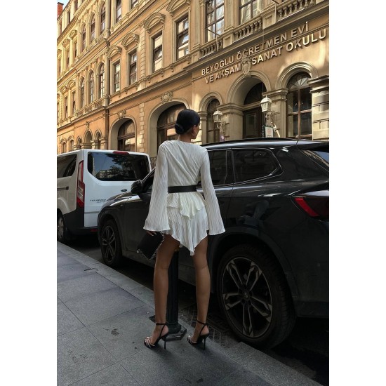 184023 TOPTAN BEYAZ ELBİSE