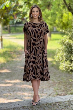 184062 TOPTAN DESENLİ ELBİSE