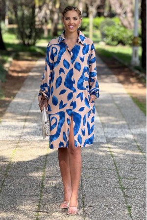 184070 TOPTAN DESENLİ ELBİSE