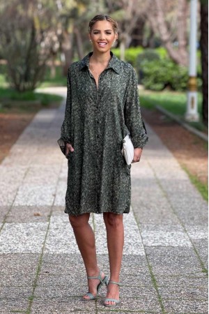 184071 TOPTAN DESENLİ ELBİSE