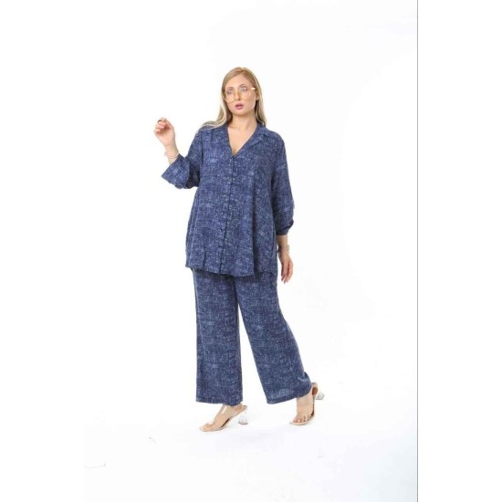 184113 blue Pants suit