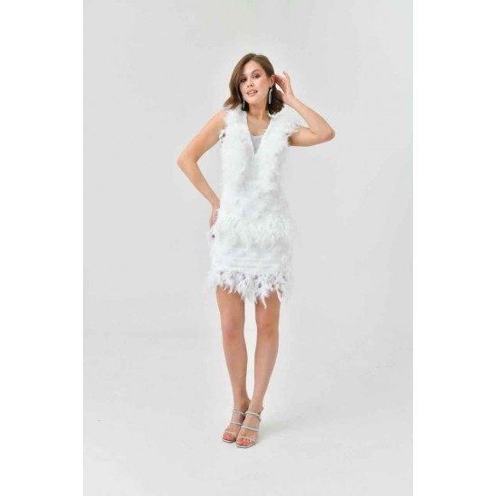 184146 WHITE "Evening dress"