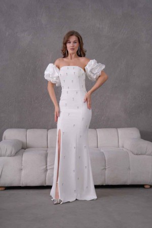 184148 WHITE "Evening dress"