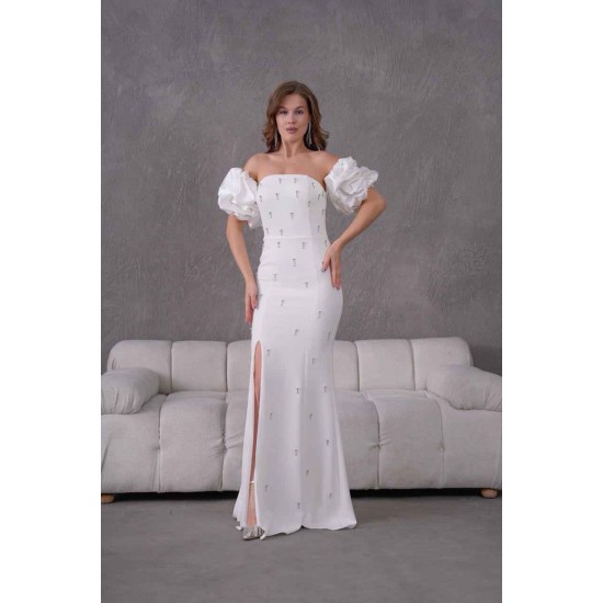 184148 WHITE "Evening dress"