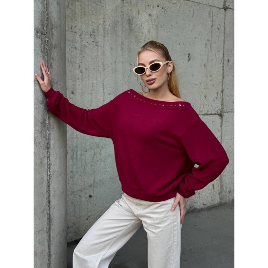 184214 Burgundy BLOUSE