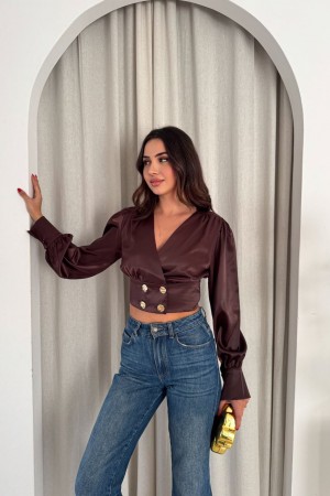 184259 COFFEE BLOUSE