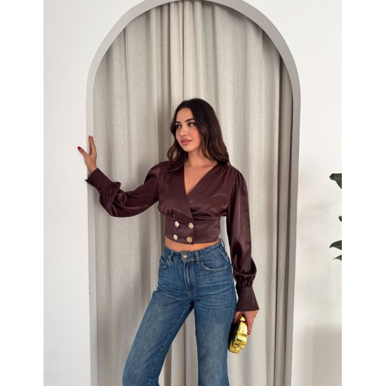 184259 COFFEE BLOUSE