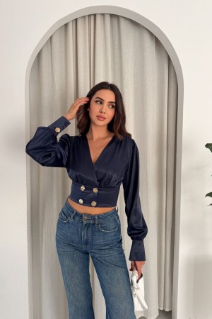 184261 "NAVY BLUE" BLOUSE