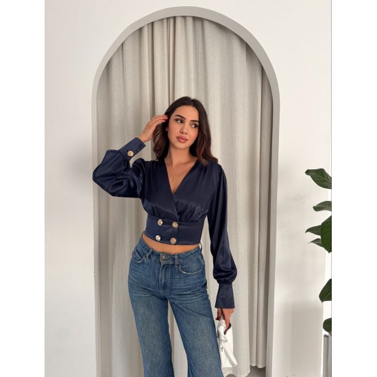 184261 "NAVY BLUE" BLOUSE