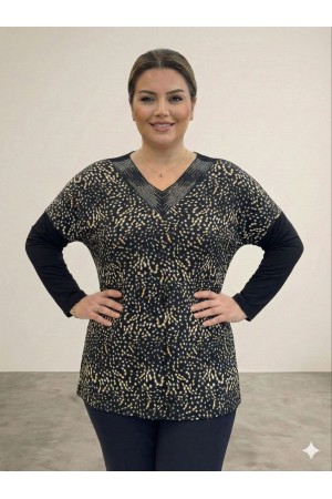 184302 DESENLİ BLUZ