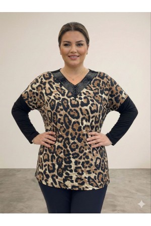 184303 DESENLİ BLUZ