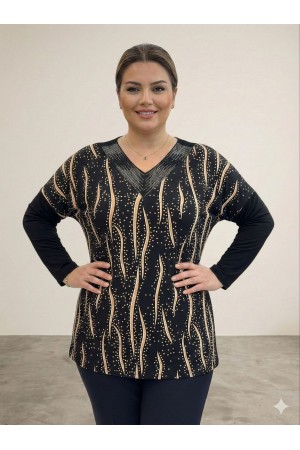 184305 DESENLİ BLUZ