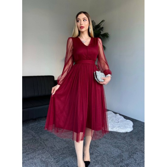184377 Burgundy "Evening dress"