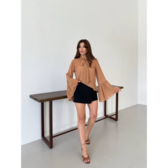 184394 COFFEE BLOUSE