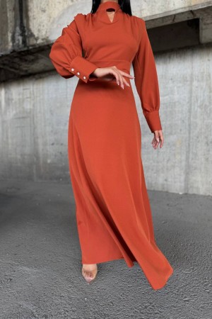 184407 KAHVE ELBİSE