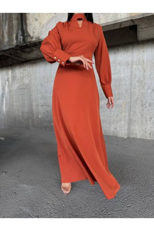 184407 KAHVE ELBİSE