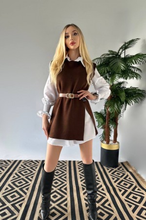 184478 KAHVE ELBİSE