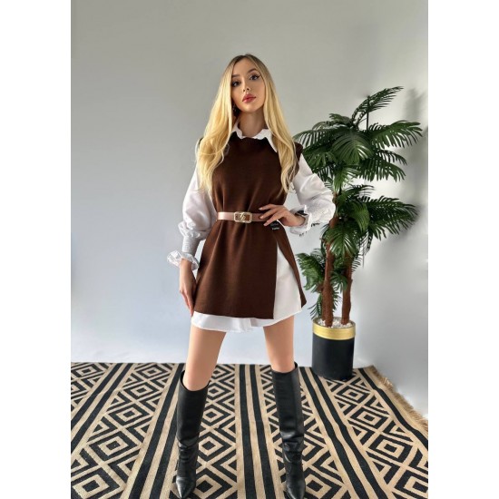 184478 KAHVE ELBİSE