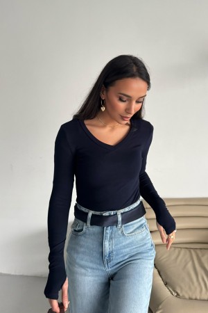 184544 LACİVERT BLUZ