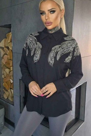 184566 SİYAH GÖMLEK