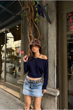 184621 LACİVERT BLUZ