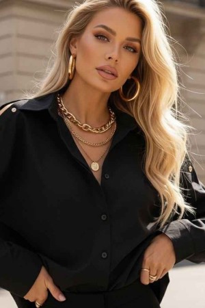 184660 SİYAH GÖMLEK