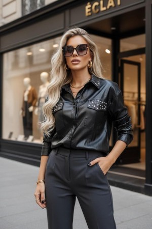 184722 SİYAH GÖMLEK