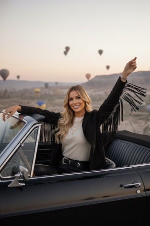 184734 SİYAH CEKET SÜET