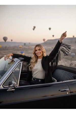 184734 SİYAH CEKET SÜET