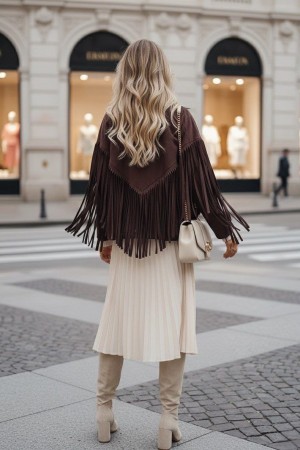 184735 KAHVE CEKET SÜET