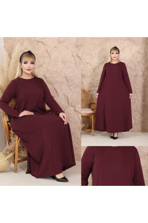 184811 BORDO ELBİSE