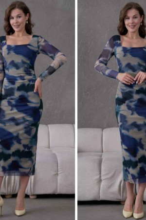 184946 DESENLİ ELBİSE